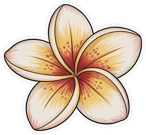 Plumeria sticker